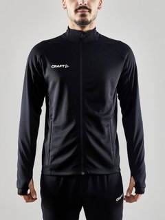Craft Trainingsjacke Evolve Full Zip - strapazierfähige Mid-Layer-Jacke aus Stretchmaterial - schwarz Herren